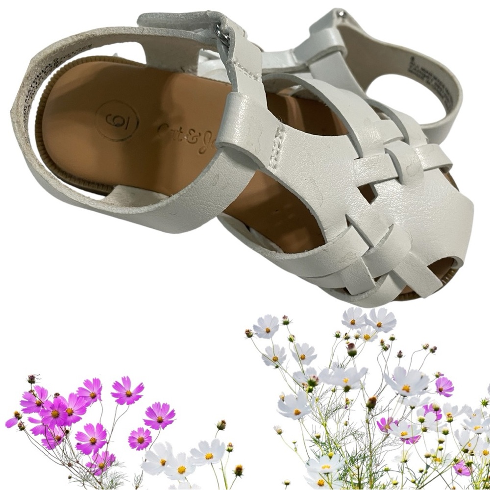 Cat & Jack White Toddler Girl Sandals - Picture 5 of 9